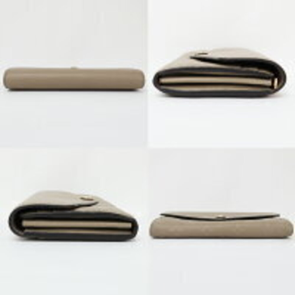 Louis Vuitton Sarah Wallet Tourterelle Beige Empreinte leather